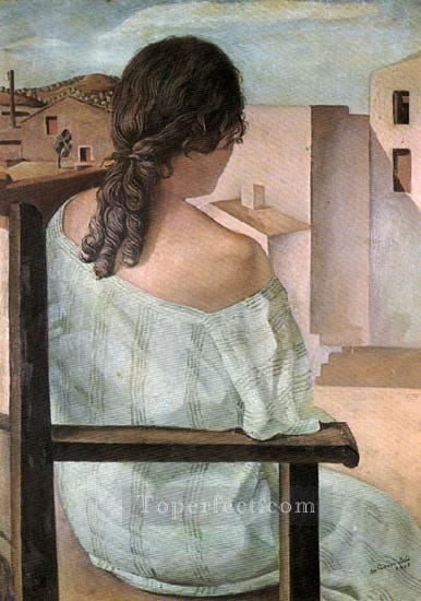 後ろからの少女 1925 シュルレアリスム油絵